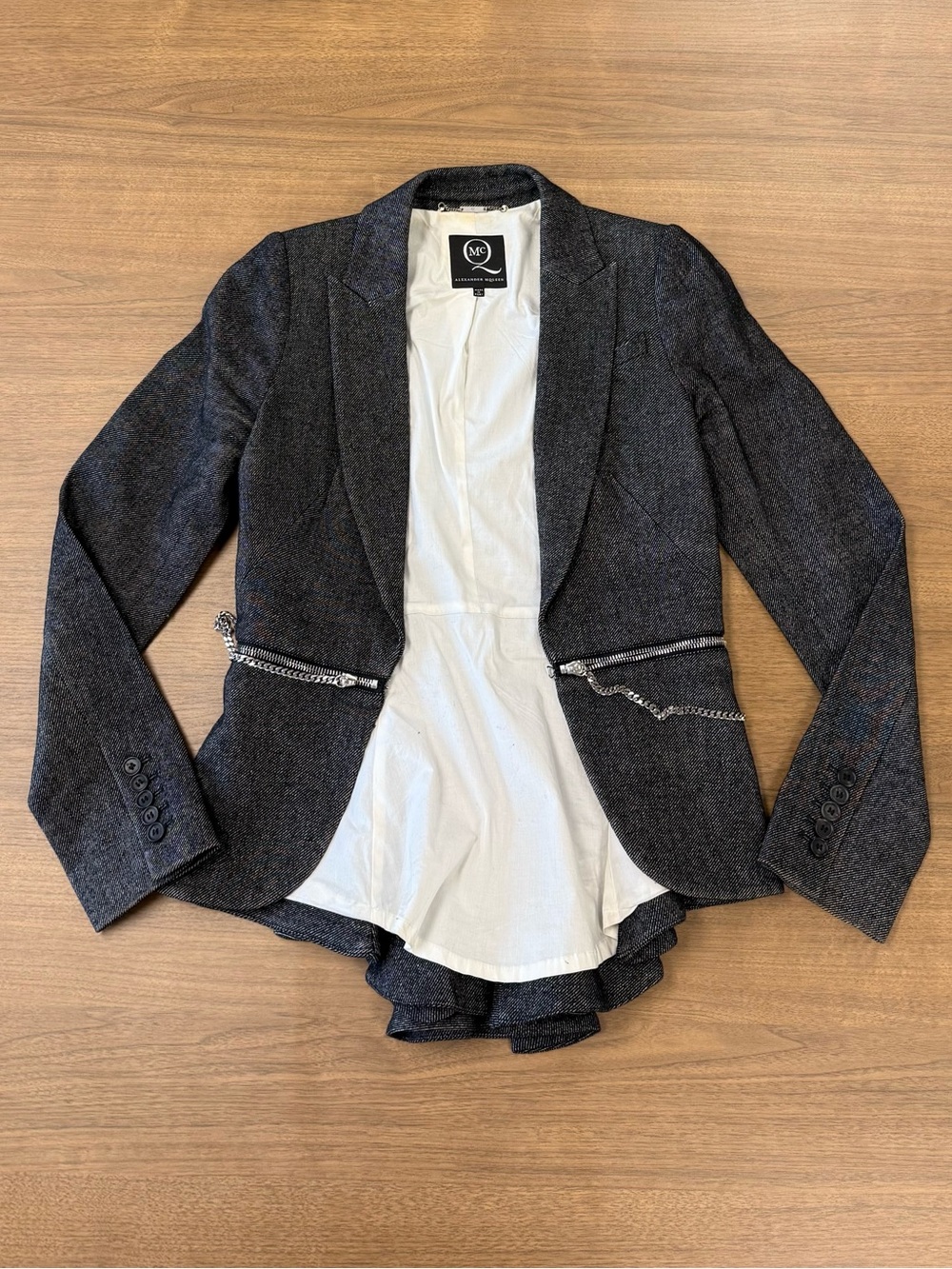Alexander McQueen Tailored Blazer with Chain Detail